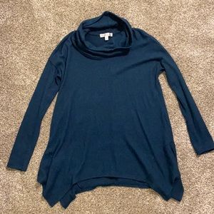 Blue / navy cowl neck sweater from dry goods